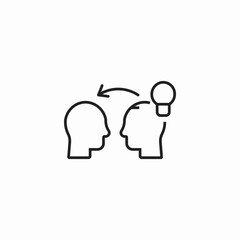 idea transfer communication icon sign vector