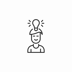 person idea thinking icon sign vector
