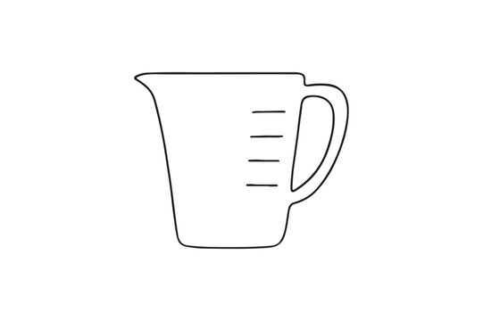Measuring Cup continuous one line drawing minimalism design