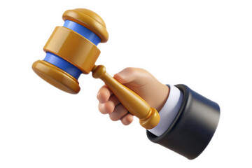 3d render of a hand holding a gavel