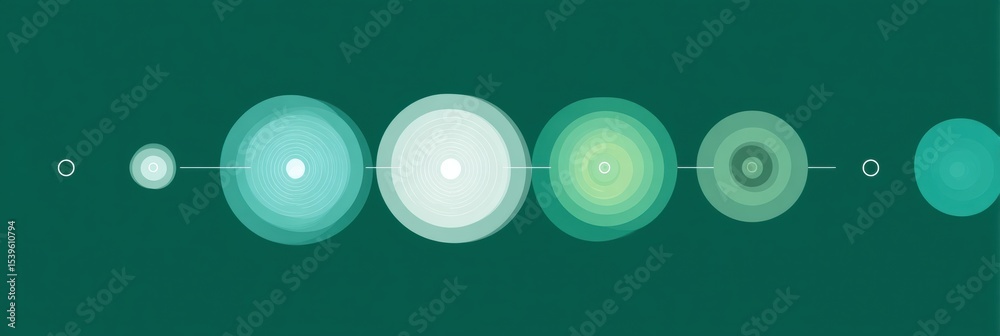 Poster Weekly Habit Progress Chart Showcasing Minimalist Design With Abstract Circles on a Green Background