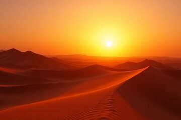 sunset in the sahara