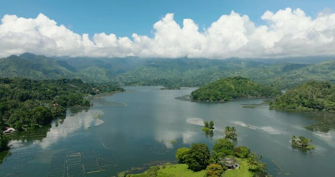Lake Sebu in South Cotabato, beautiful lake in mountain forest. Mindanao, Philippines.