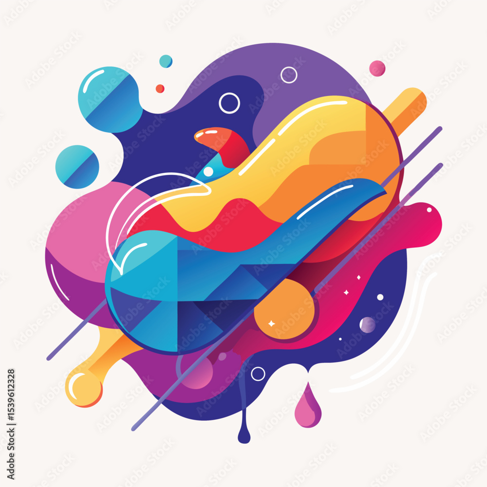 Poster Abstract vector banners. Geometric liquid forms. Vector set of abstract creative backgrounds in minimal trendy style with copy space for text 
