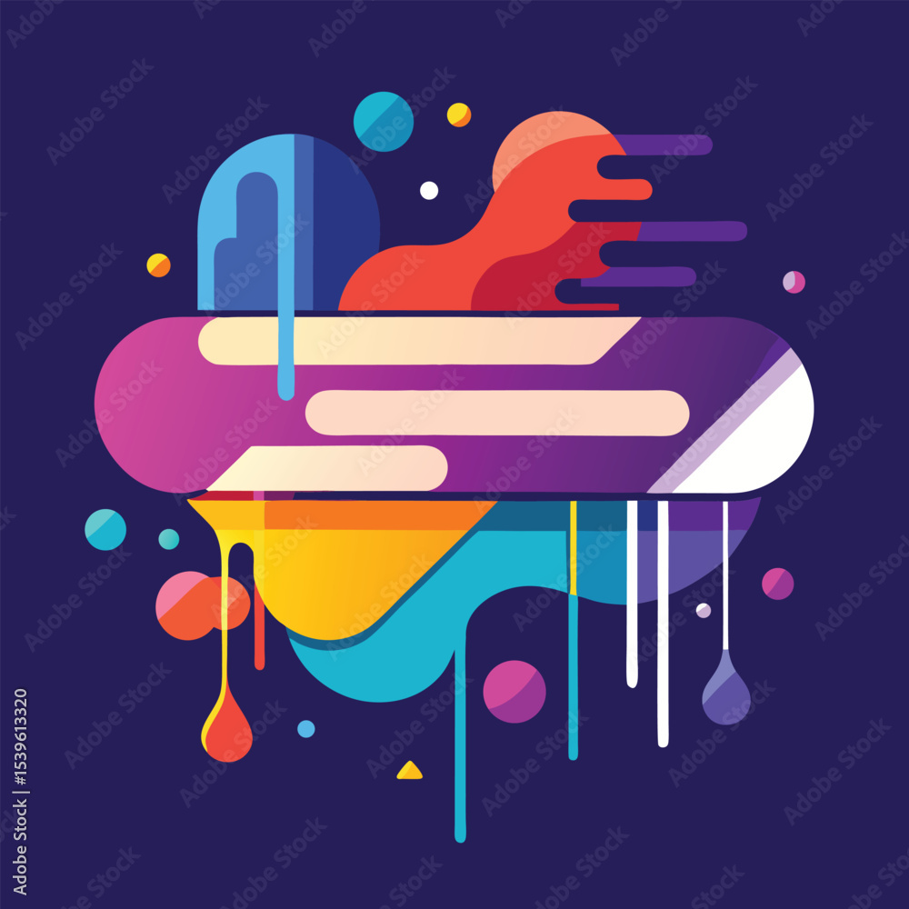 Fototapete abstract vector banners. geometric liquid forms. vector set of abstract creative backgrounds in mini