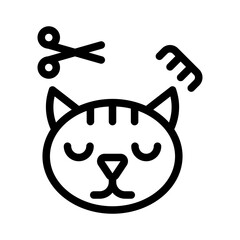 pet grooming line icon