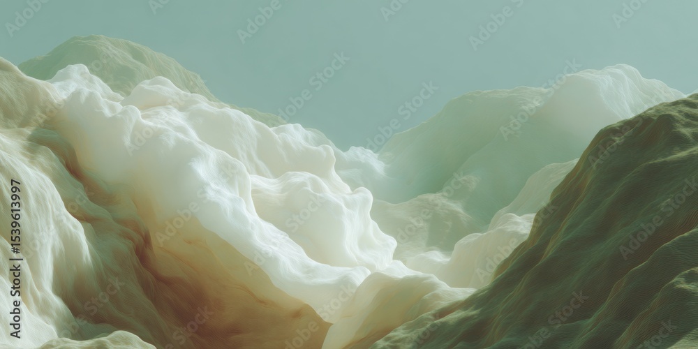 Aufkleber modern digital terrain visualization showing flowing topographic contours for advanced geographic da