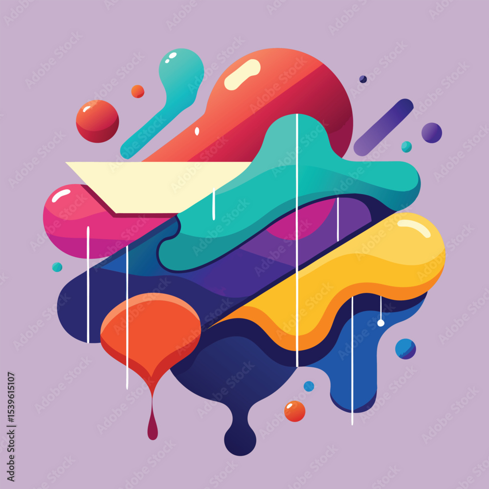 Poster Abstract vector banners. Geometric liquid forms. Vector set of abstract creative backgrounds in minimal trendy style with copy space for text 