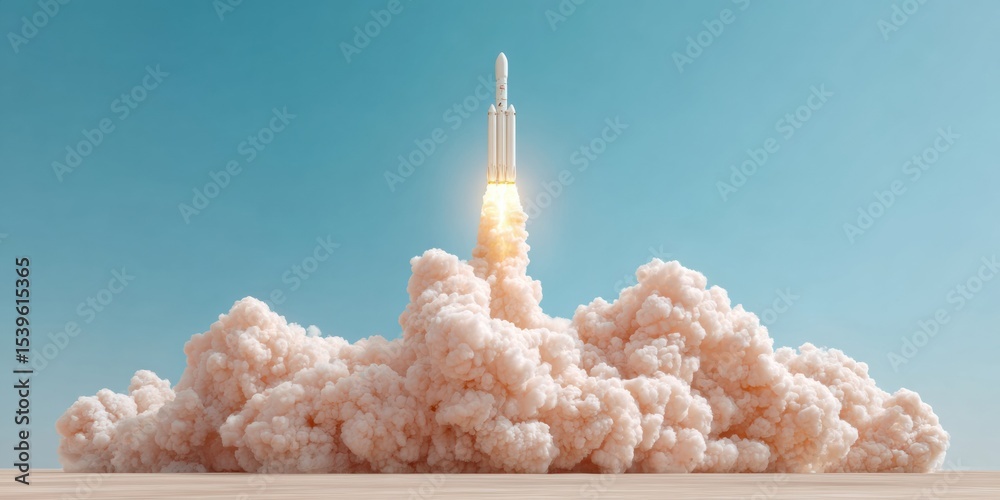 Poster falcon 9 rocket launch with starlink satellite payload at launch complex 40 representing commercial 
