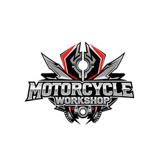 very cool motorcycle repair shop logo