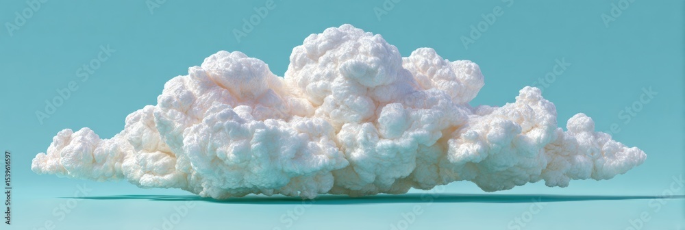 Aufkleber Ultra-detailed Cumulus Cloud Formation with Crisp Geometric Patterns and Glossy Textures for Modern Meteorology and Weather Tech Applications