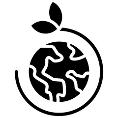international environmental studies glyph icon