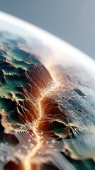 Globe with Circuit Board Pathways Representing Global Export Policy and Digital Trade Analytics in Tech-Driven Economic Visualization