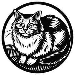 Set of realistic cats vector illustration design