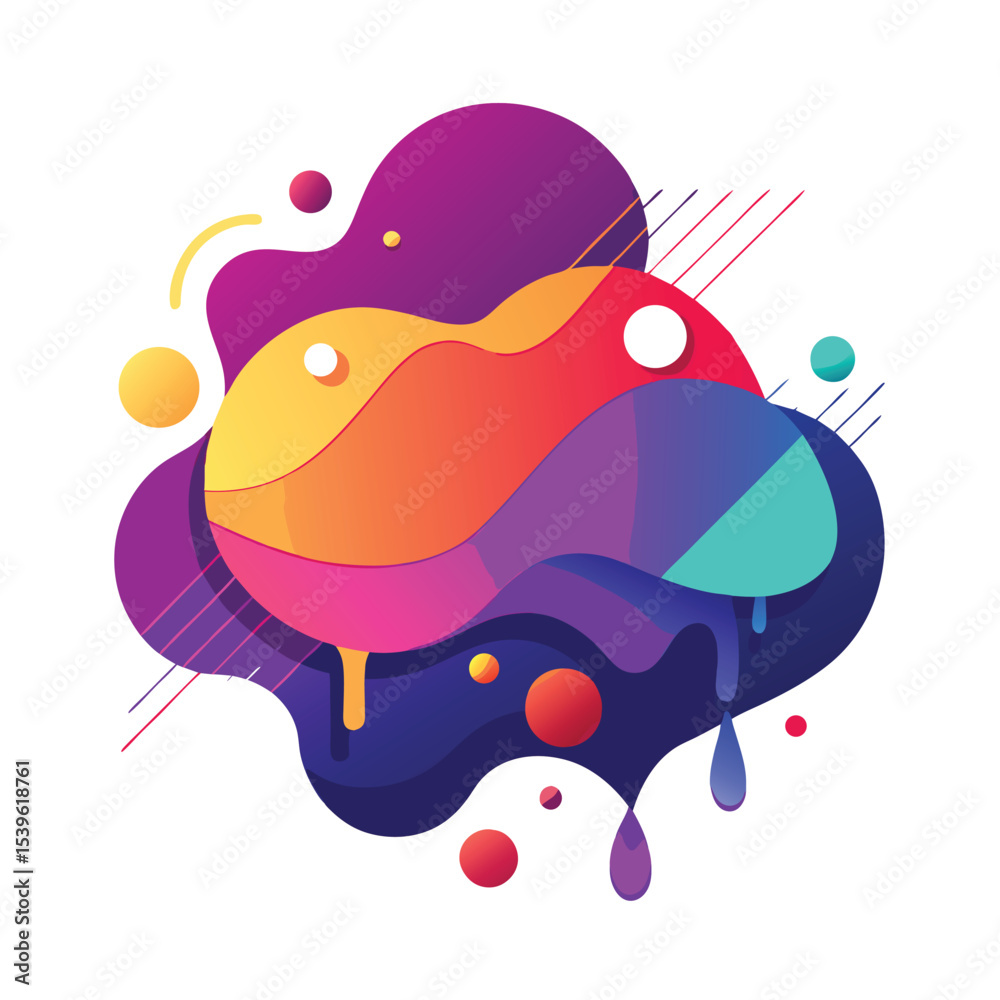 Fototapete abstract vector banners. geometric liquid forms. vector set of abstract creative backgrounds in mini