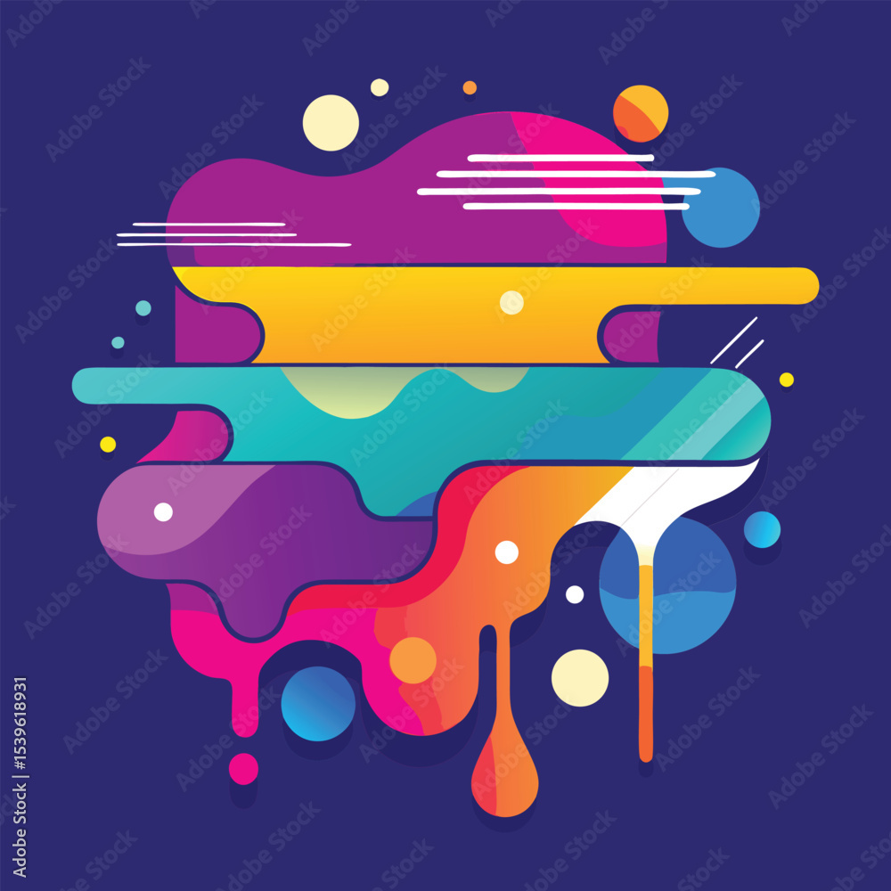 Fototapete abstract vector banners. geometric liquid forms. vector set of abstract creative backgrounds in mini