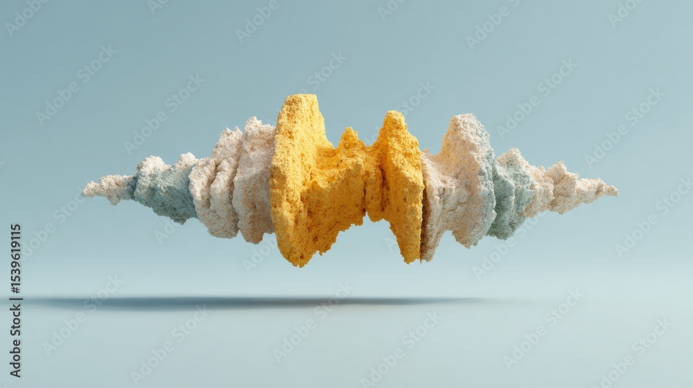 Aufkleber abstract earthquake sound waveform equalizer with broken vortex lines and sonar waves for tech commu