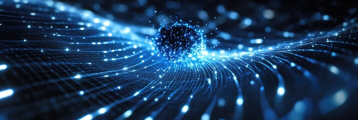 Abstract digital network sphere