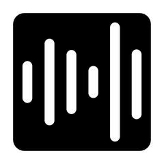 Vector voice icon in solid and minimalist style. Designed for user interfaces, music applications. This SVG icon is fully scalable. A perfect addition to modern digital audio environments.