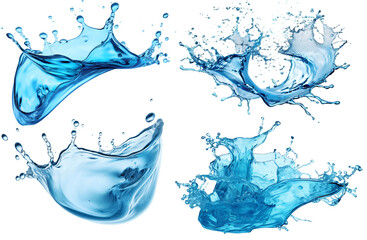 water splash isolated on white background,Water splashes and drops isolated on transparent...