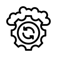 cloud optimization line icon
