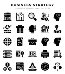 Business Strategy icons set for website and mobile site and apps.