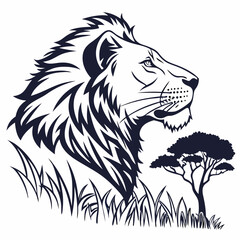 lion head vector