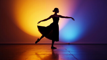 Graceful Turn in Studio Light