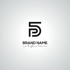 Minimal FD DF Lettermark Logo Design for Corporate Template.