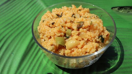 Samo, moraiya khichdi, is fasting food dish for hindu religious diet. Samo means barnyard millet