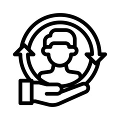 customer retention line icon