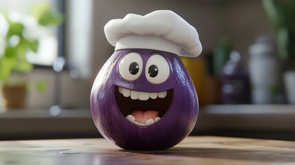 Cartoon onion chef