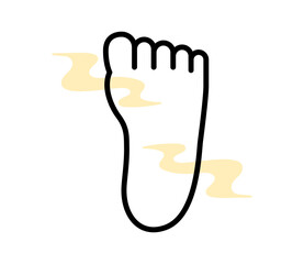 Obraz premium 足の裏が匂うアイコンイラスト ベクター 