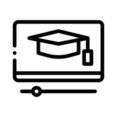 graduation cap line icon