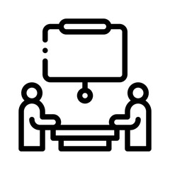 discussion board line icon
