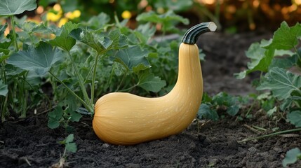 Yellow squash in garden bed