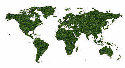 GoGreen Global Ecology World Map Mockup Design