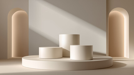 Minimalistic podium display A background 2025