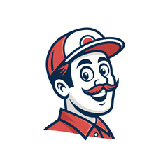 Man in Cap Icon Badge &ndash; Esports Logo, Sports Team Emblem, Gamer Avatar Design, Mascot Style Vector for Gaming Brands and Competitive Teams