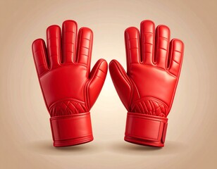 Classic Red Goalkeeper Gloves with Comfortable Fit and Design