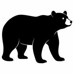 Fototapeta premium Bear Silhouette Icon for Nature Illustrations