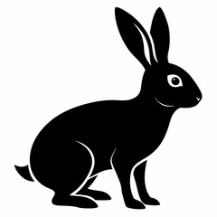 Obraz premium Rabbit vector silhouette