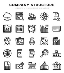 Company Structure Icons bundle. Lineal style Icons. Vector illustration.