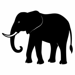 Obraz premium elephant silhouette vector