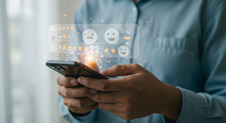 Customer satisfaction survey feedback mobile app review stars rating