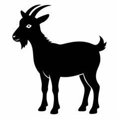 Fototapeta premium Black antelope silhouette vector