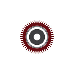 Stylized gear logo and symbol design
