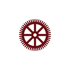 Stylized gear logo and symbol design