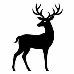 Obraz premium Deer Silhouette Vector