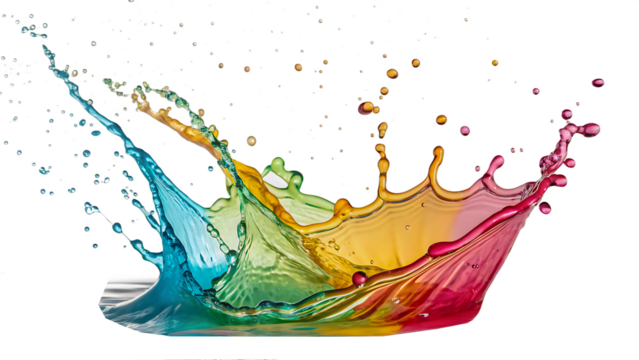 Liquid Splash Abstract Shapes transparent background